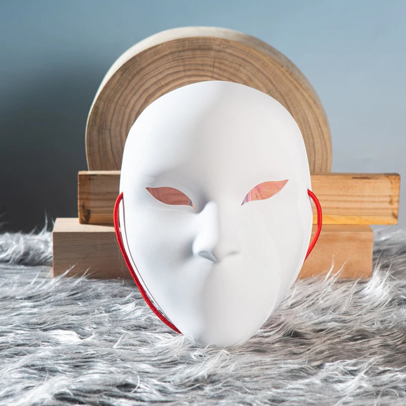 DIY White Face Mask for Cosplay Halloween Masquerade and Party Props