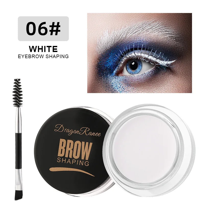 White Bushy Eyebrow Gel with Long-Lasting Setting Pomade & Sculpting Pen