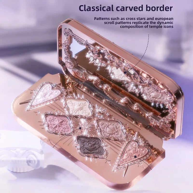 Vegan Satin Eyeshadow Palette with 6 Colors - Waterproof, Long Lasting, Shimmer & Matte Finish