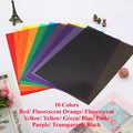 Colored Glass Paper Sheets A4 Handmade Transparent DIY Craft Plastic Film