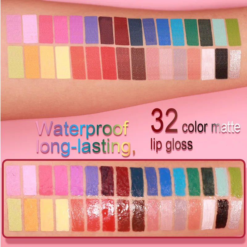 Matte Lipstick Set 5 Colors Waterproof Long-Lasting Lip Gloss & Lip Tint Kit