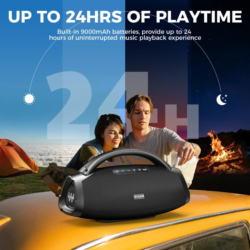 Portable Bluetooth Speaker 200W RMS Waterproof Outdoor Party Boombox