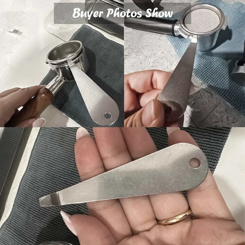 Stainless Steel Coffee Portafilter Basket Remover Tool for Espresso Machines