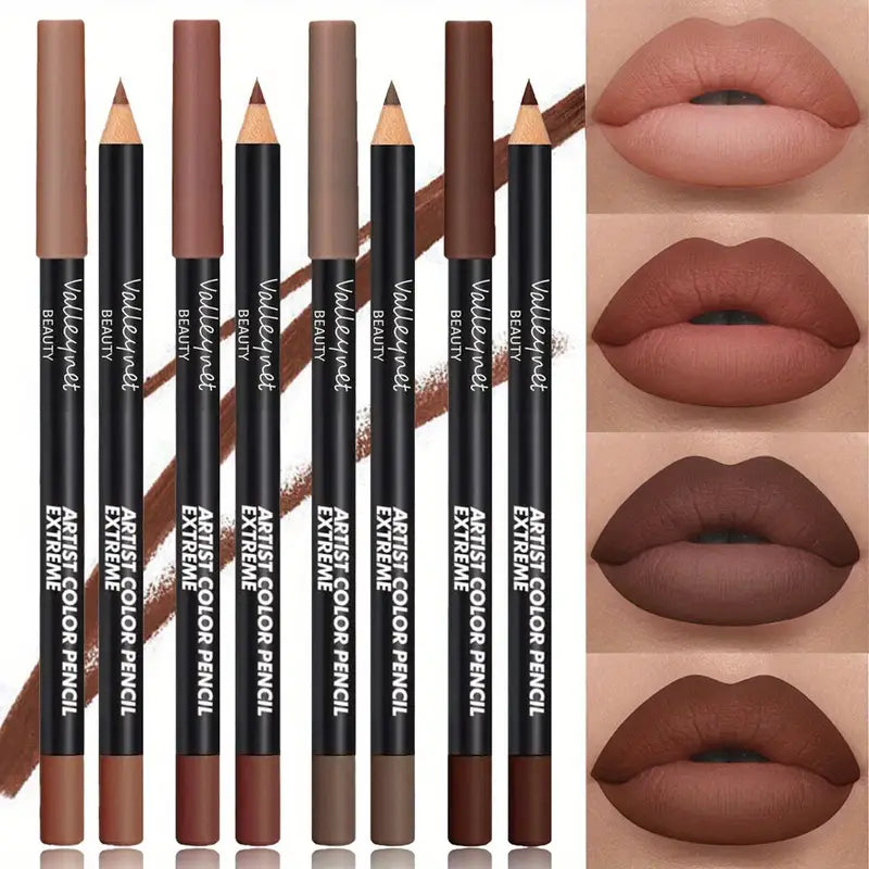 Long-Lasting Matte Waterproof Lip Liner Set - 4 Colors for Women
