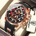 Men's Waterproof Chronograph Quartz Watch with Big Dial and Luminous Features