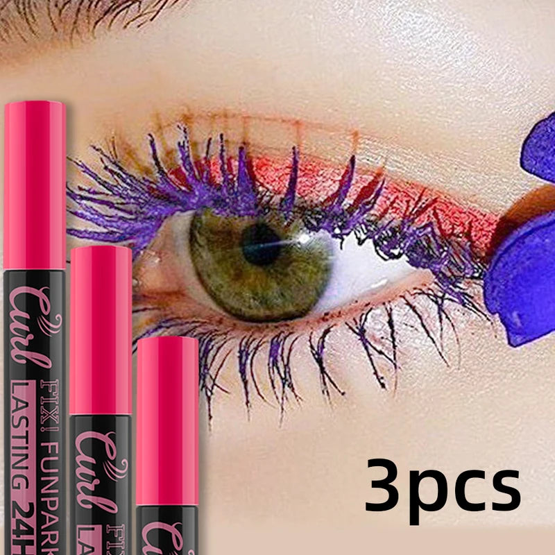 Waterproof Colorful 3D Eye Mascara Set - Long Lasting Lash Extension for Women