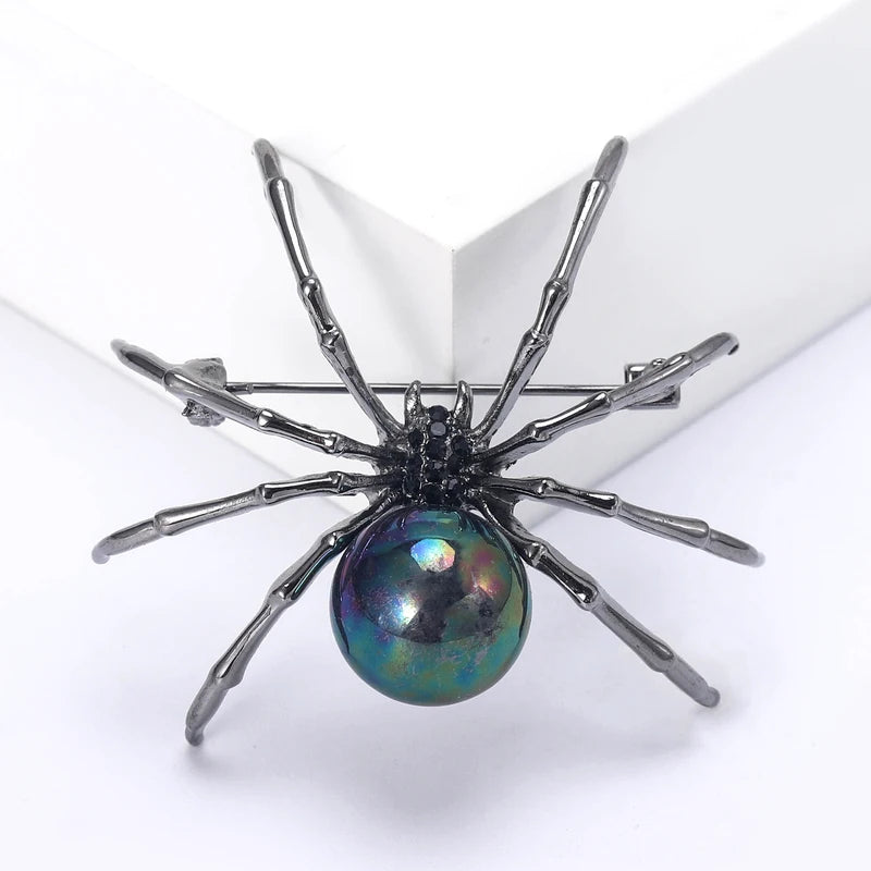Women's Pearl Spider Brooch Halloween Party Accessory - Gift Jewelry