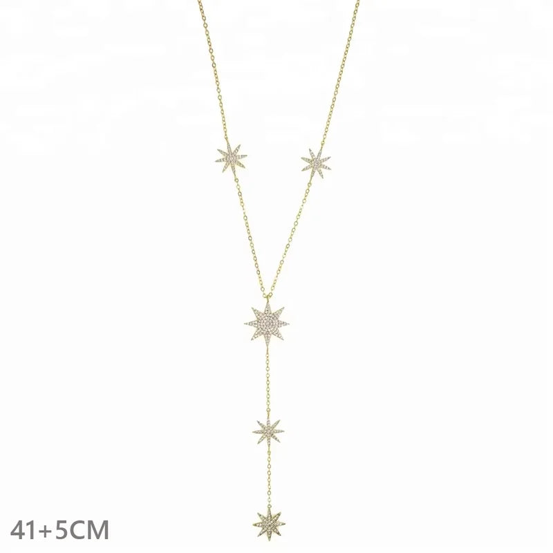 Star Northstar Charm Necklace with Cubic Zirconia Women’s Jewelry