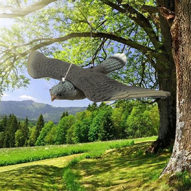 Flying Falcon Bird Decoy Pest Control Garden Ornament - Lifelike Bird Repellent