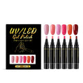 6-Color DIY Nail Art Pen Set - Vibrant, High Pigment, Waterproof, Easy To Use