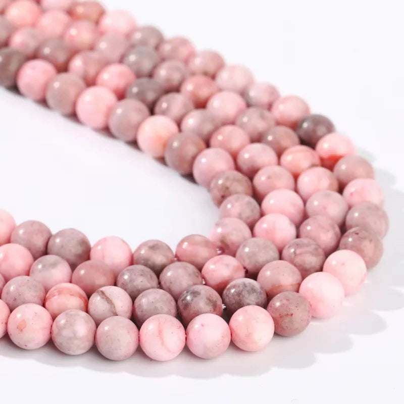 Natural Stone Pink Zebra Jasper Beads - 2mm to 12mm Round Loose Spacer Beads for Jewelry Making