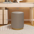 Multifunctional Round Storage Stool for Bedroom & Living Room Vanity