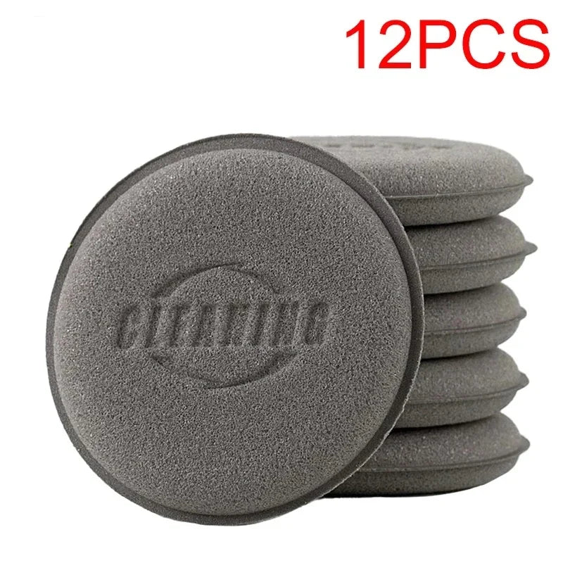 12-Pack Car Waxing Polishing Sponges - High Density Foam Applicator Pads for Auto Detailing
