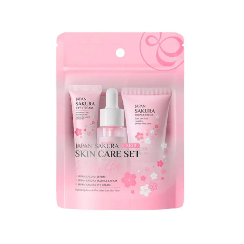 Facial Care Set with Cleanser, Toner, Serum, Eye Cream & Face Cream - Travel Size
