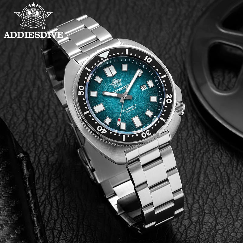 Men's Diving Watch 200m Waterproof Quartz with Sapphire Glass and Luminous Bezel