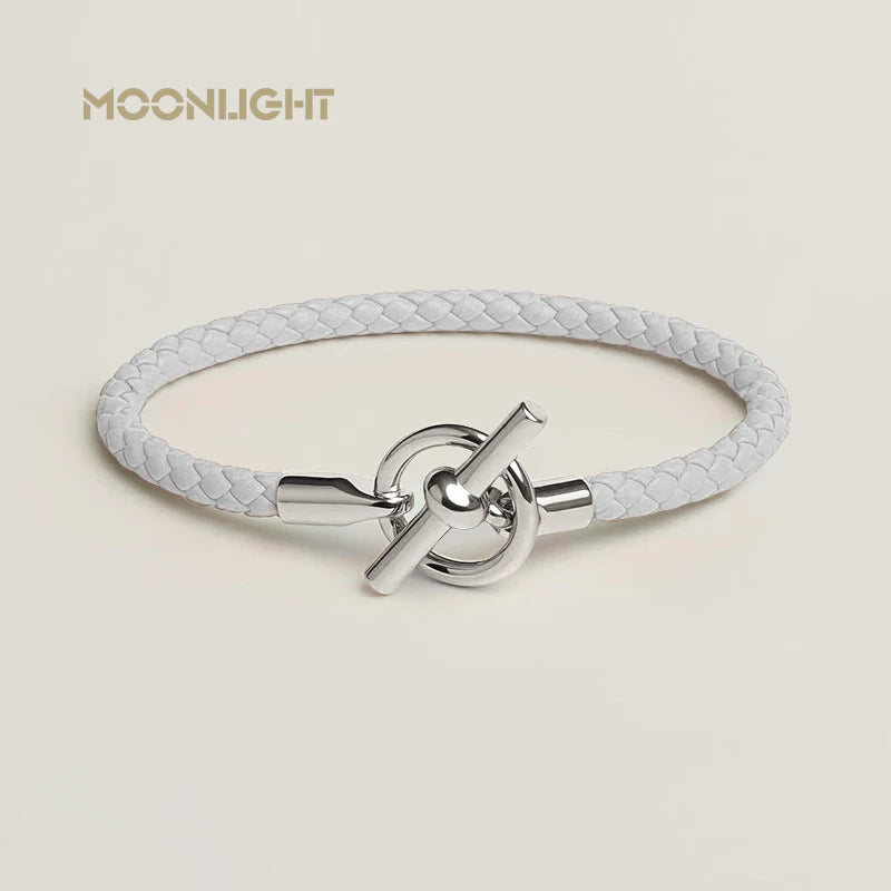 Leather Bracelet for Women Men Couples Jewelry Lock Accessory
