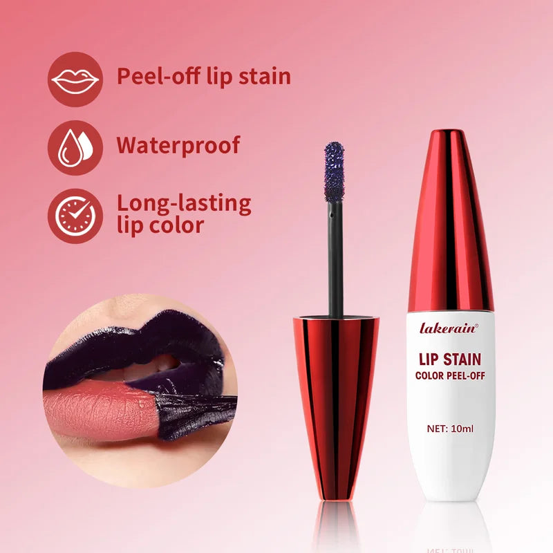 Peel Off Lip Stain Tattoo Tint - Long Lasting Waterproof Lip Color with Rich Pigment