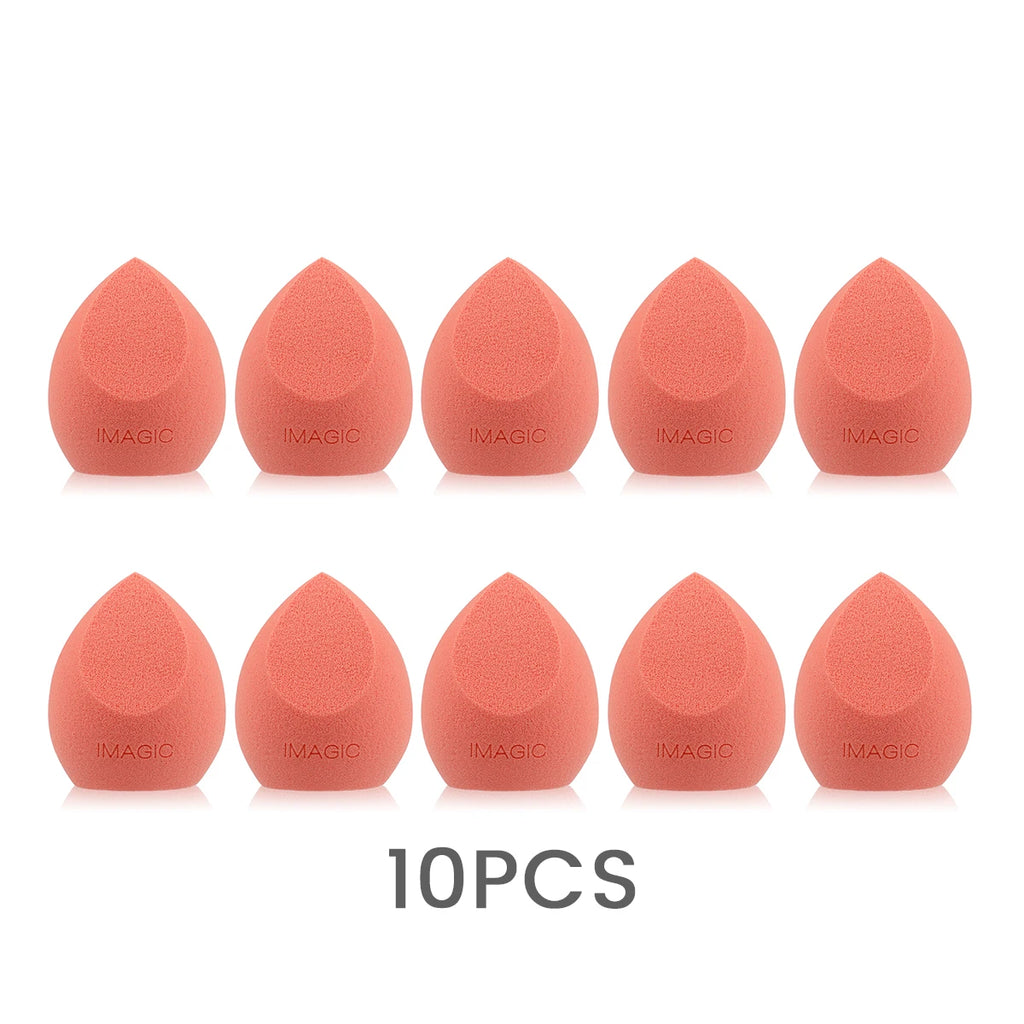 Professional Makeup Sponge Set - 10 Non-Latex Soft Blending Puff Kit with Stand