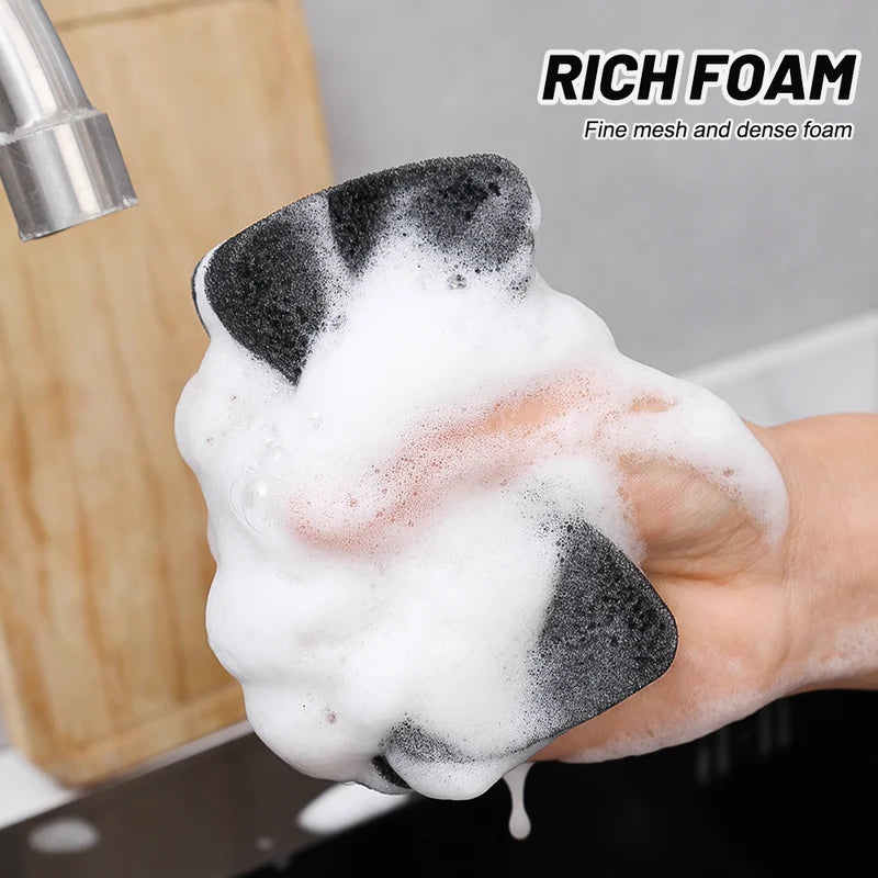 Double-Sided Dishwashing Sponge Set - Stain Removal Scouring Cloths, Kitchen Cleaning
