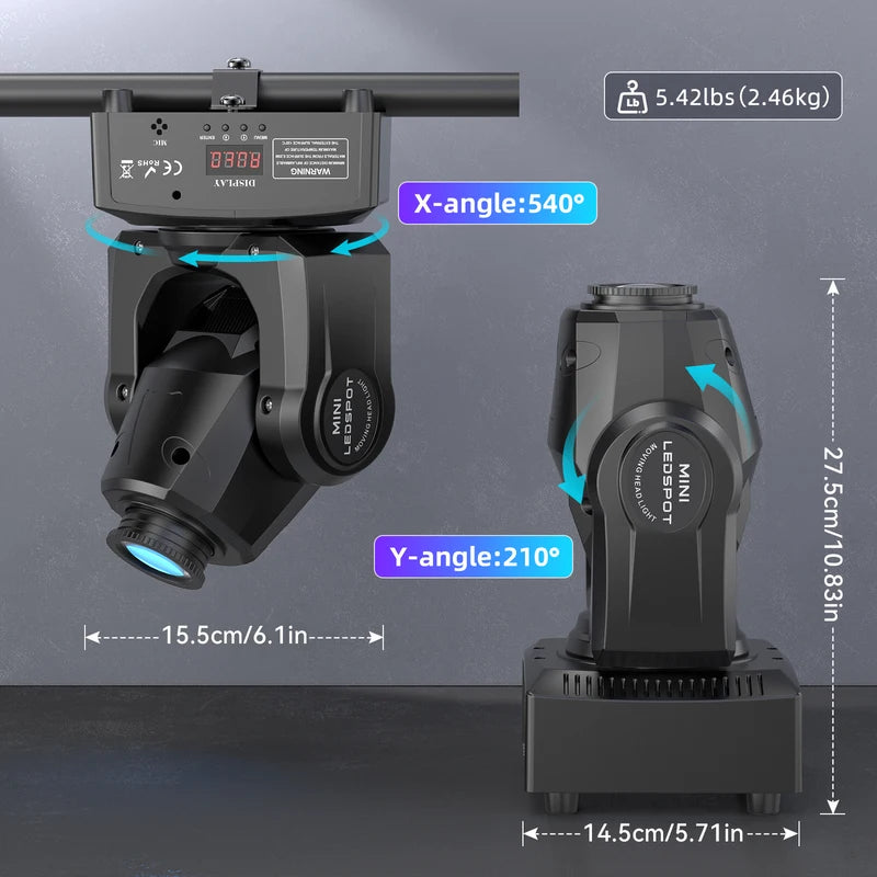 120W LED Moving Head Stage Light with DMX512 Remote Control for DJ Wedding