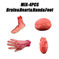Halloween Body Parts Prop Set Scary Fake Organ Hands Feet Severed Decorations