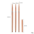 Rose Gold Nail Art Brushes Set - Fine Line & Flower Painting Manicure Tools