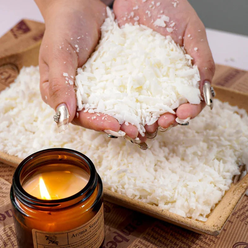 1kg Natural Soy Paraffin Wax for Candle Making - DIY Aromatherapy Craft Material