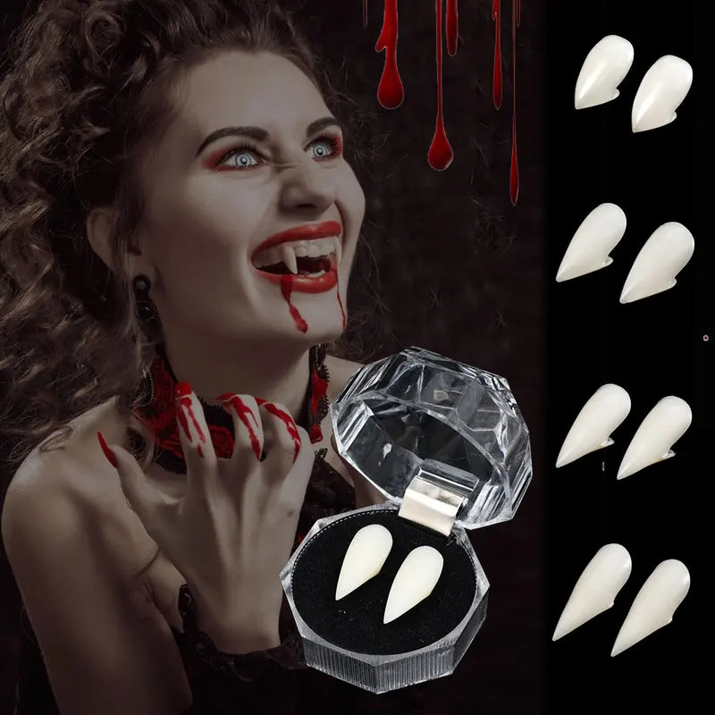 Halloween Vampire Teeth Fangs Dentures Prop Costume Accessories – Multiple Colors