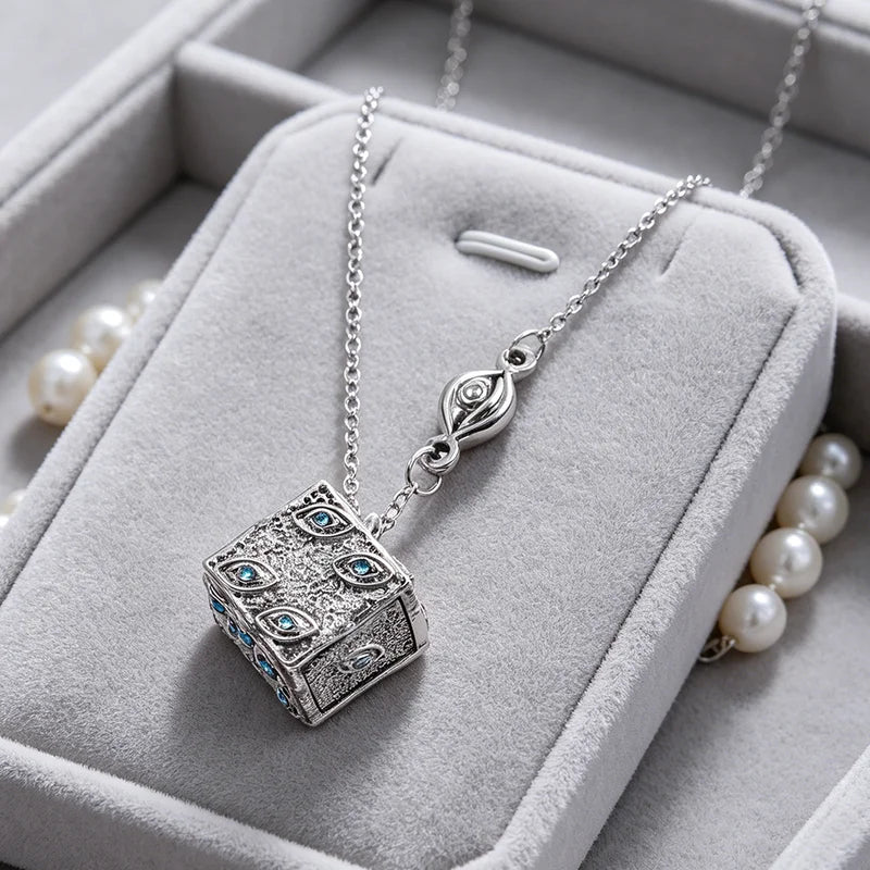 Jujutsu Kaisen Prison Realm Cube Necklace - Anime Satoru Gojo Eye Pendant Gift