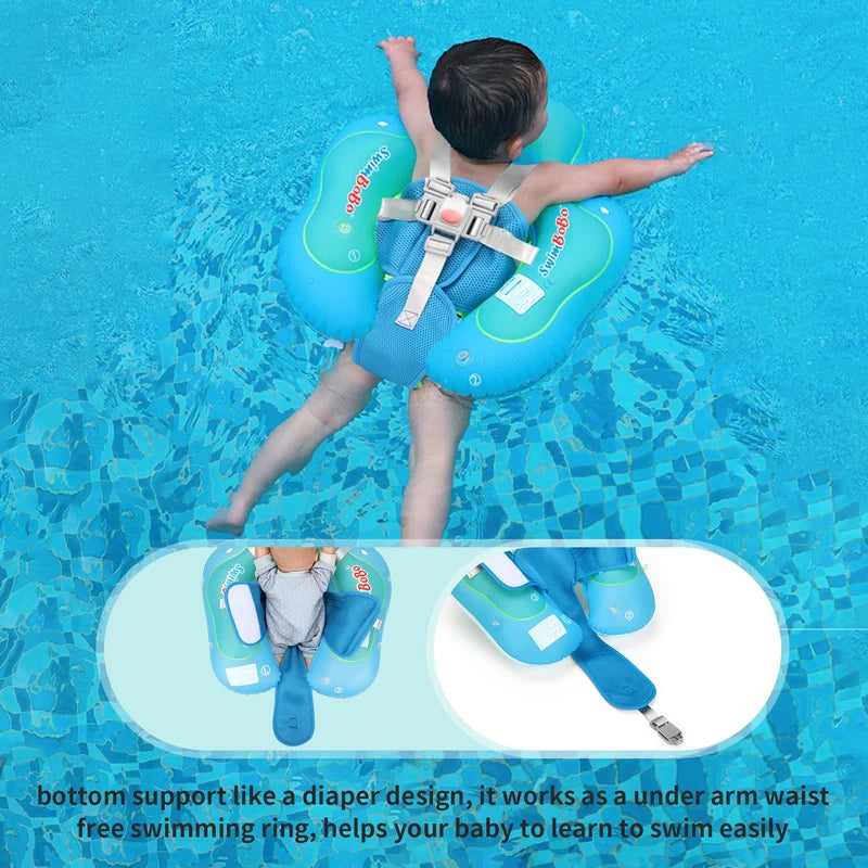 Baby Swimming Pool Float with Inflatable Ring - Support and Buoyancy for Kids 0-3 Years