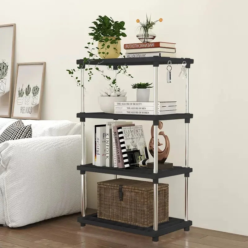 Multi-Layer Storage Organizer Rack Open Shelf for Kitchen Bathroom Living Room
