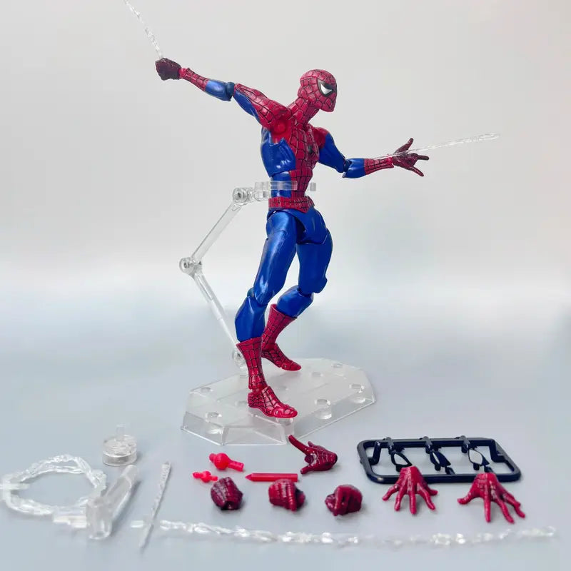 Spider-Man Symbiote Action Figure with Interchangeable Eyes & Hands, Stand Included