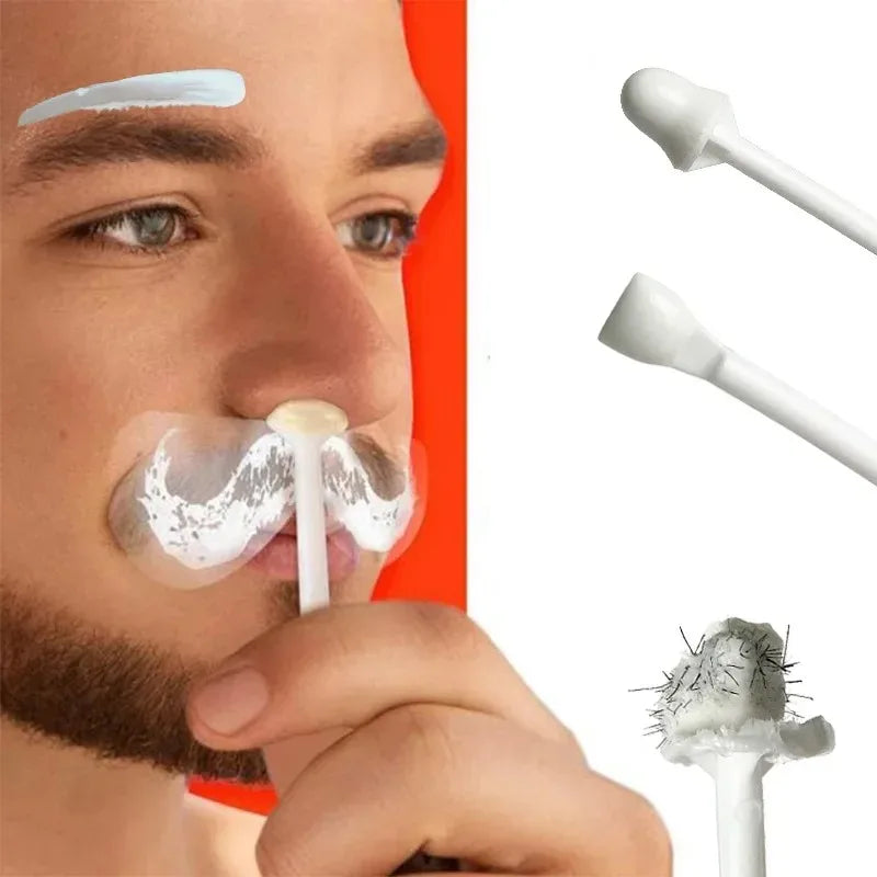 Nose Wax Applicator Sticks 100PCS for Painless Hair Removal & Facial Makeup