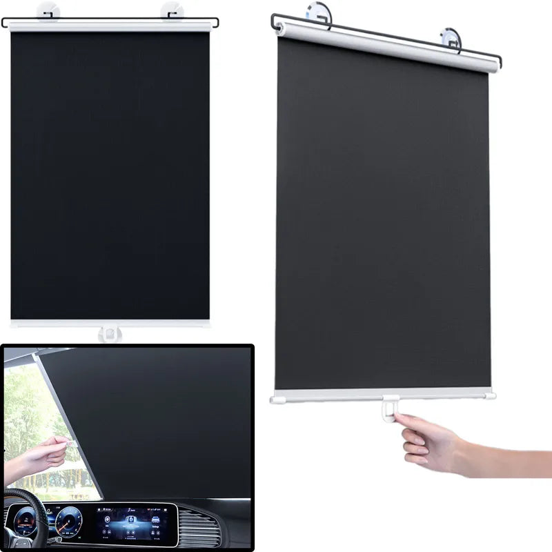Blackout Roller Blinds with Suction Cups for Bathroom & Window Privacy - Multiple Colors