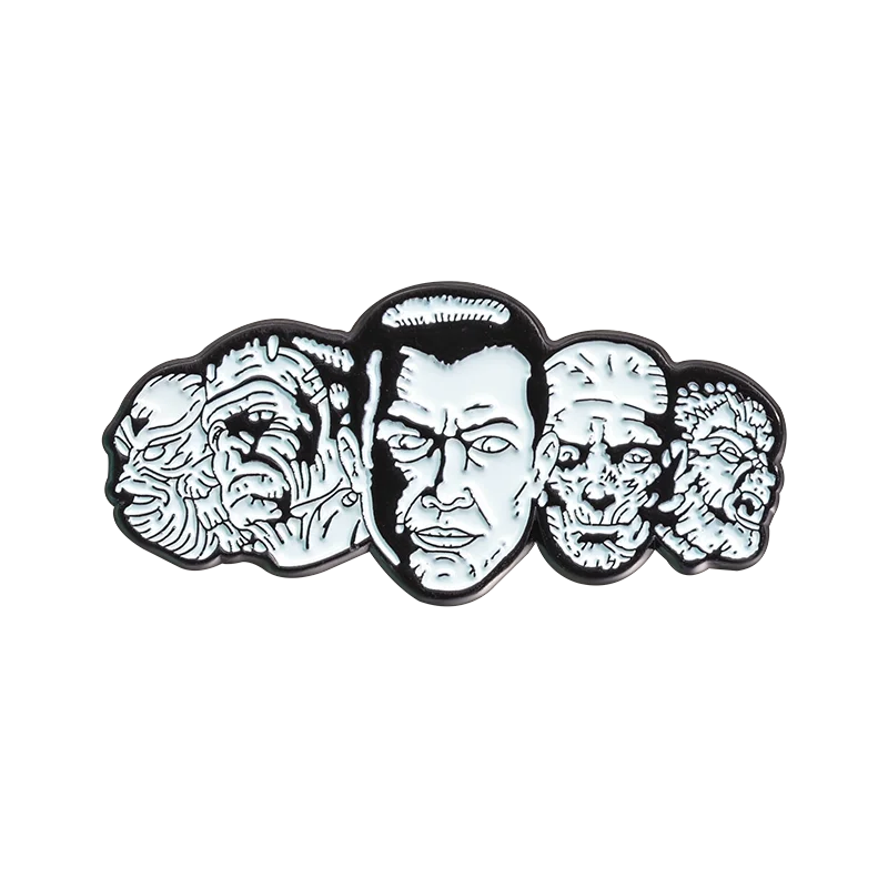 Halloween Horror Monsters Enamel Brooch Pins - Anime Movie Role Badge
