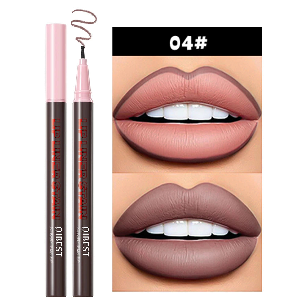 Matte Waterproof Lip Liner Pencil - Natural Lip Contour & Lipstick Effect