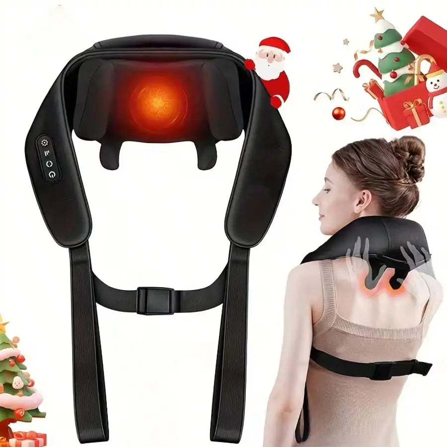 Ergonomic Neck Massager with Reversible Cloth Cover - Relaxation & Pain Relief
