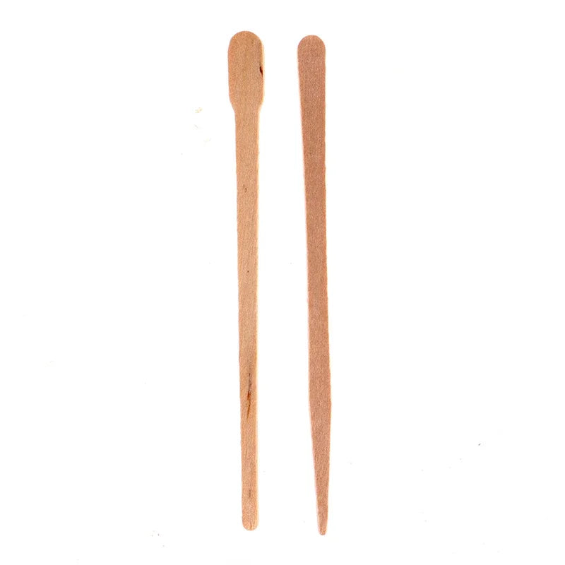 100PCS Wooden Body Hair Removal & Waxing Spatulas - Disposable Tongue Depressors