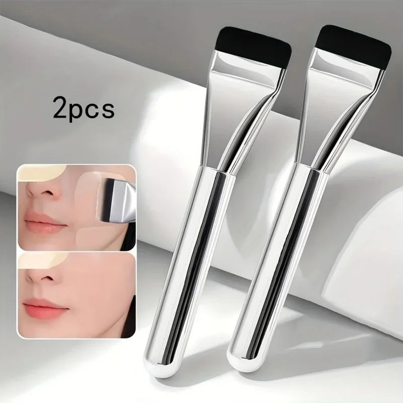 Ultrathin Flat Foundation Brush for Liquid Makeup Primer Concealer Blending