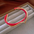 Geometric Metal C-Shaped Bracelets for Women - Jewelry Gift