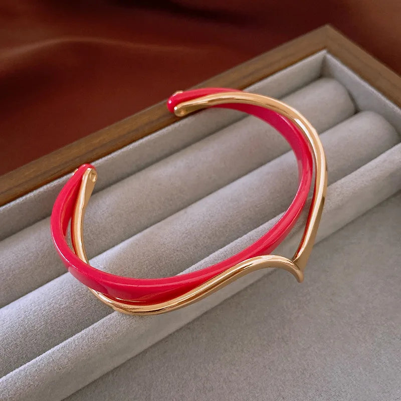 Geometric Metal C-Shaped Bracelets for Women - Jewelry Gift