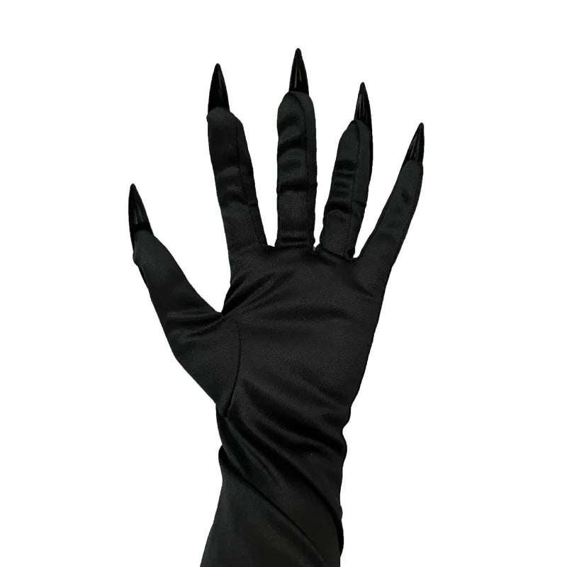 Halloween Cosplay Long Nail Gloves 40cm Spandex Ghost Claw Stage Performance
