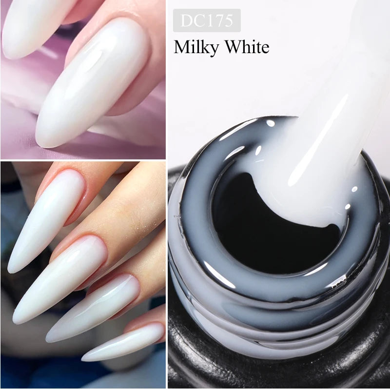 7ml Milky White Quick Extension Gel Nail Polish for Semi-Permanent Manicure