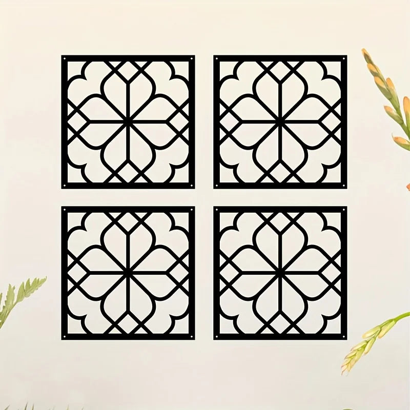 Industrial Carved Metal Wall Art - Leaves Rustic Iron Sculpture for Home & Entryway
