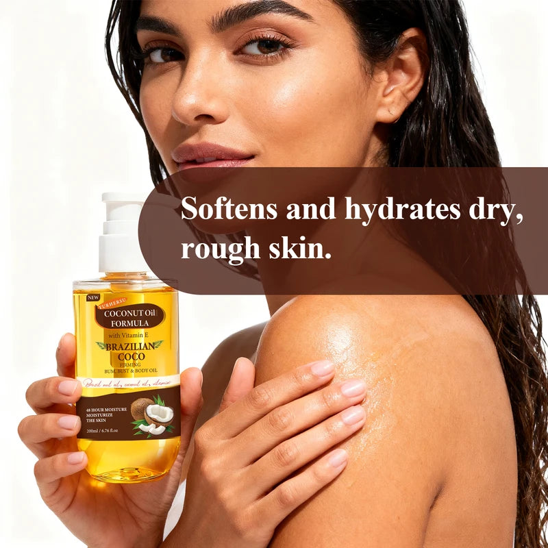 Organic Coconut Oil for Skin - Deep Moisturizing & Nourishing Body Oil, Natural Body Butter Alternative, Non-Greasy