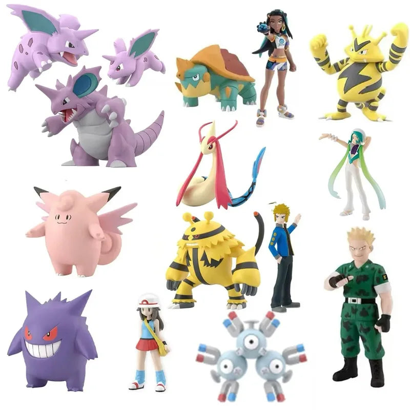 Anime Pokémon Action Figures Collection - Scale Model Toy Set for Collectors
