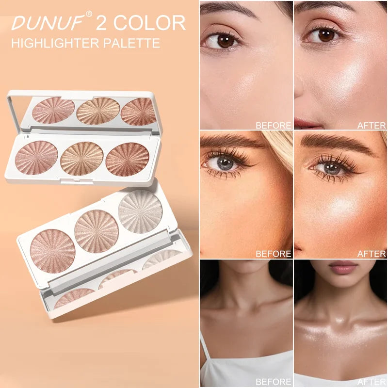 Waterproof Highlighter Palette 7 Colors Long Lasting Face Makeup Contour Blush