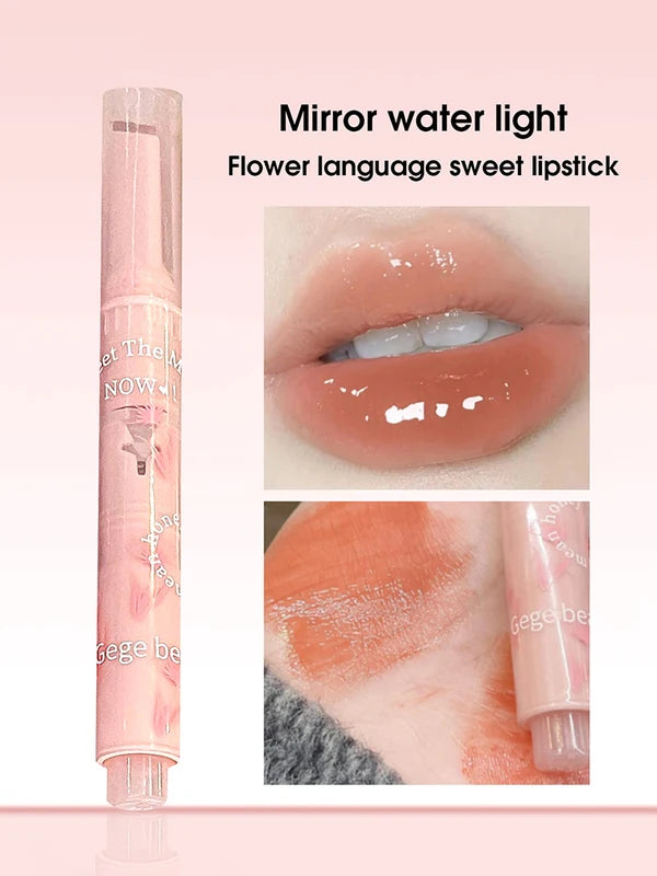 Moisturizing Lip Gloss Pen - Jelly Love Lipstick with Mirror and Vibrant Colors