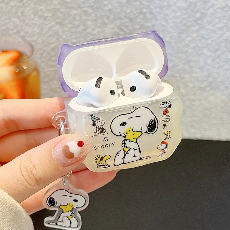 Cute Snoop Dog Headphone Case for Airpods Silicone Protective Cover - Cartoon Design