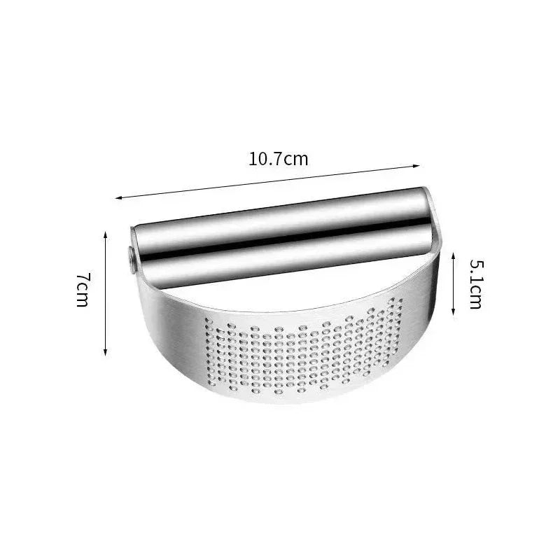 Upgraded Stainless Steel Garlic Press & Ginger Crusher - Kitchen Gadget